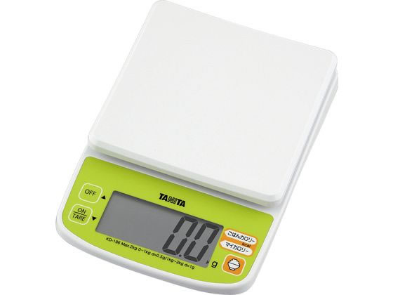 タニタ デジタルクッキングスケール 2kg KD-196 グリーン 5505100 タニタ デジタルクッキングスケール 2kg KD-196 グリーン 5505100