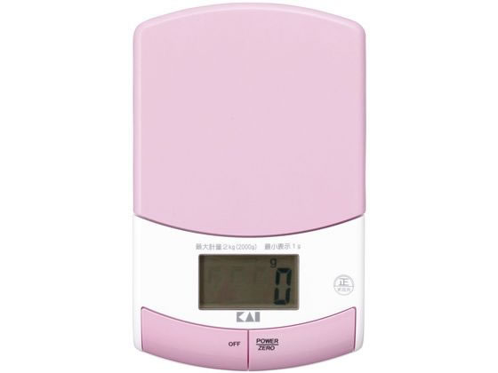 貝印 Kai House SELECT 薄型デジタル計量器 2kg用 ピンク 貝印 Kai House SELECT 薄型デジタル計量器 2kg用 ピンク