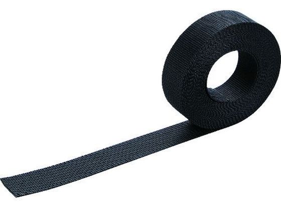 TRUSCO ナイロン平ベル 1.2t×25mm×5m 黒 TNB255-BK
