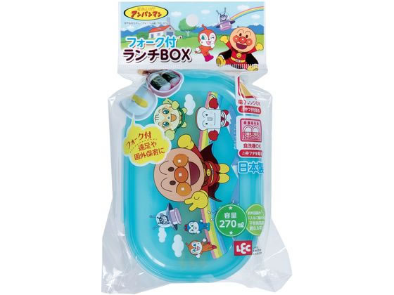 レック アンパンマン フォーク付 ランチBOX 弁当箱 (270mL) ブルー レック アンパンマン フォーク付 ランチBOX 弁当箱 (270mL) ブルー