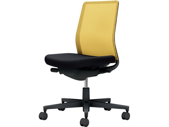 ●品番：Ｃ０３−Ｂ１００Ｕ−ＢＢ６１ＳＸ１●カラー：本体／ブラック●カラー：座／ブラック、背／オリーブイエロー●ランバーサポート：なし●外寸法：幅７１０×奥行（脚部除く）４９０×高さ８８０〜９７０ｍｍ