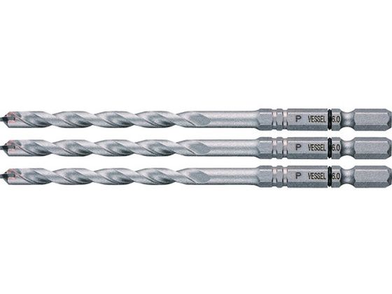 ベッセル 磁器タイル用ドリル APD 3本組 ドリル径:6.0mm 有効長:65mm APD3S-6.0 ベッセル 磁器タイル用ドリル APD 3本組 ドリル径:6.0mm 有効長:65mm APD3S-6.0