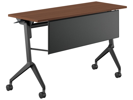 ●品番：ＦＬＦ−Ｋ１２０４ＭＰＮ−６ＡＶ５２●カラー／［天板］ブラウンウォールナット［脚］ブラック●外寸法／幅１２００×奥行４５０×高さ７２０ｍｍ●下肢空間寸法／幅９８０×高さ６０２ｍｍ●パネル寸法／