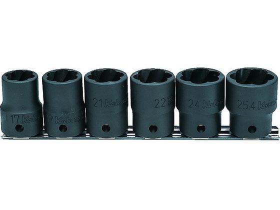 コーケン ナットツイスターセット差込角12.7mm6ヶ組 RS41276 コーケン ナットツイスターセット差込角12.7mm6ヶ組 RS41276