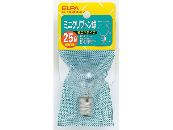 朝日電器 クリプトン球 25W E17クリア G-102H(C)
