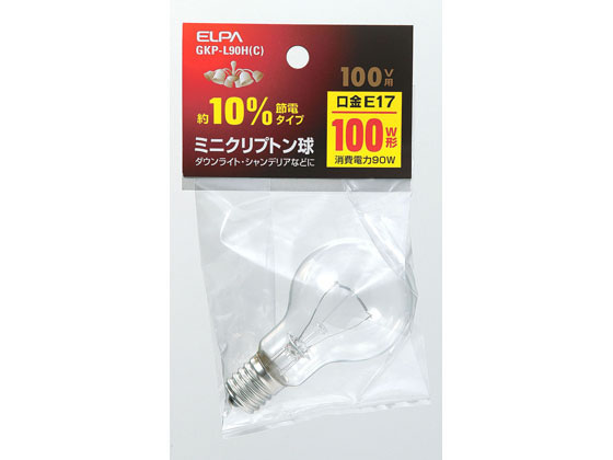 朝日電器 ミニクリプトン球 100Wクリア GKP-L90H(C)