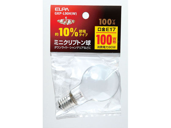 朝日電器 ミニクリプトン球 100Wホワイト GKP-L90H(W)