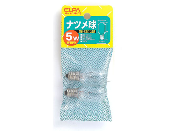 朝日電器 ナツメ球 5W E12クリア 2個 G-10H(C)