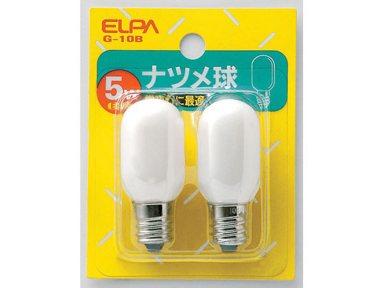 朝日電器 ナツメ球 5W E12ホワイト 2個 G-10B