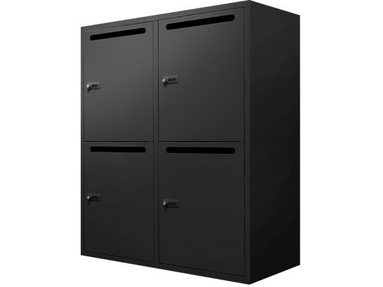 Netforce ファシル 4人用パーソナルロッカー ダイヤル錠 幅900mmブラック Netforce ファシル 4人用パーソナルロッカー ダイヤル錠 幅900mmブラック