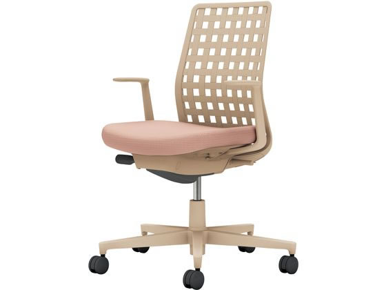 コクヨ モネット 背樹脂シェルL肘Sベージュ Sベージュ アッシュピンク(W) コクヨ モネット 背樹脂シェルL肘Sベージュ Sベージュ アッシュピンク(W)