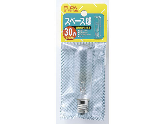 朝日電器 スペース球 30W E17クリア G-76H(C)