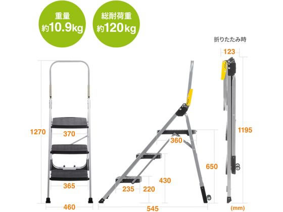 サンワサプライ 作業用踏み台 3段 STL-3が15,444円 通販