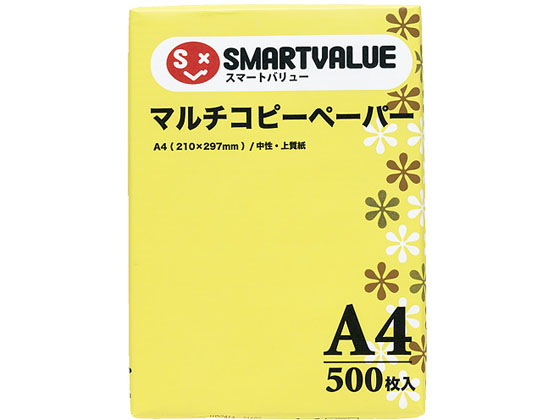 スマートバリュー コピーペーパー 中性紙 A4 500枚 A002J