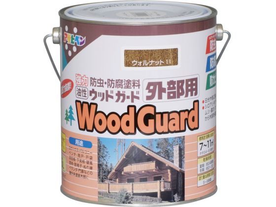 アサヒペン ウッドガード外部用 1.6L ウォルナット