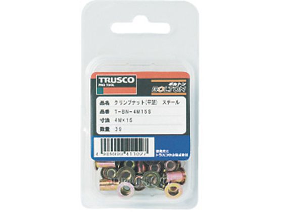 TRUSCO クリンプナット薄頭スチール 板厚3.5 M5X0.7 1000個入 TBNF-5M35S-C TRUSCO クリンプナット薄頭スチール 板厚3.5 M5X0.7 1000個入 TBNF