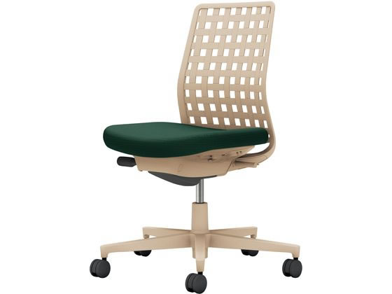 コクヨ モネット 背樹脂シェル 肘無Sベージュ Sベージュ Dグリーン(W) コクヨ モネット 背樹脂シェル 肘無Sベージュ Sベージュ Dグリーン(W)