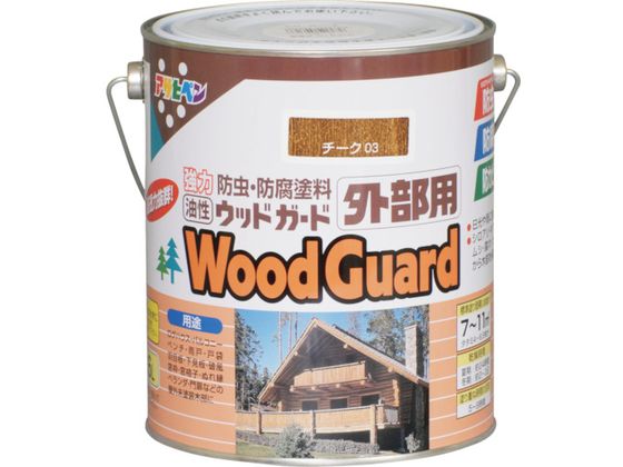 アサヒペン ウッドガード外部用 1.6L チーク
