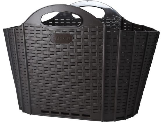 清水産業 折りたためるガーデニングバスケット 20L ブラウン 清水産業 折りたためるガーデニングバスケット 20L ブラウン