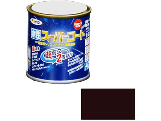 アサヒペン 水性スーパーコート 1／12L こげ茶