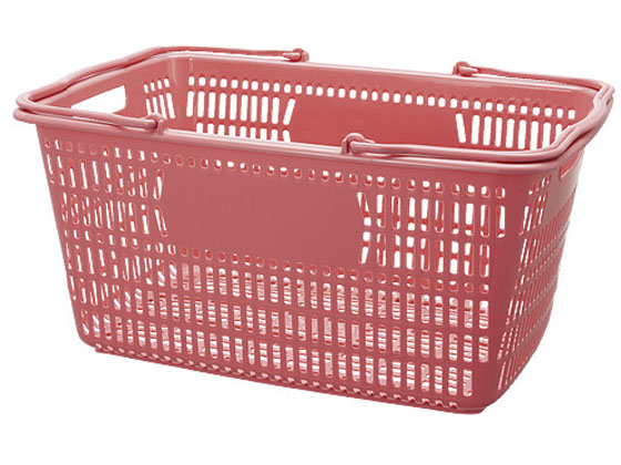 スマートバリュー ショップかご 30L ピンク B264J-PK