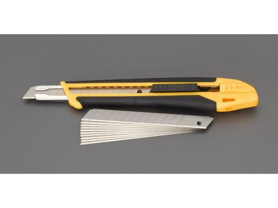 エスコ カッターナイフ ソフトグリップ 替刃10枚付セット 145mm エスコ カッターナイフ ソフトグリップ 替刃10枚付セット 145mm