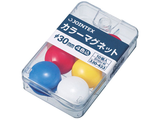 ジョインテックス カラーマグネット 30mm混色 10個 B160J-M