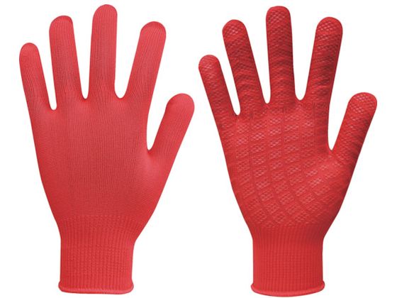 ●型番：777-M-RED●色：レッド ●サイズ：M ●厚さ（mm）：1 ●全長（cm）：21．0 ●手のひら周り（cm）：18．0 ●中指長さ（cm）：7．0●15ゲージ編●繊維部：ナイロン100％