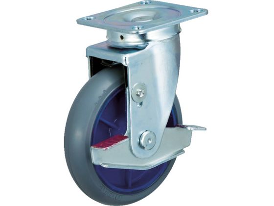イノアック 低始動抵抗Wストッパー・旋回金具付Φ150グレー シャフトΦ20 LR-150WJS-GR-20