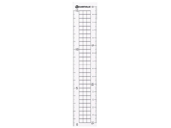 スマートバリュー 再生PET直定規 15cm B331J