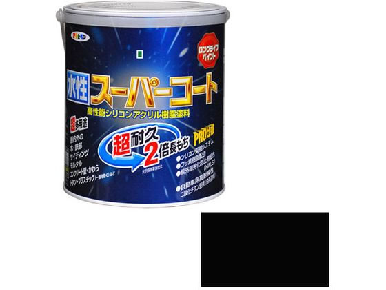 アサヒペン 水性スーパーコート 1.6L 黒