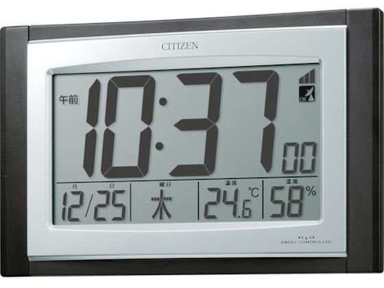 シチズン 電波 掛置き時計 温湿度計付 ブラウン 157*240*40 シチズン 電波 掛置き時計 温湿度計付 ブラウン 157*240*40