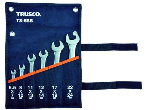 TRUSCO 両口スパナセット(6本組 ) TS-6SC TRUSCO 両口スパナセット(6本組 ) TS-6SC