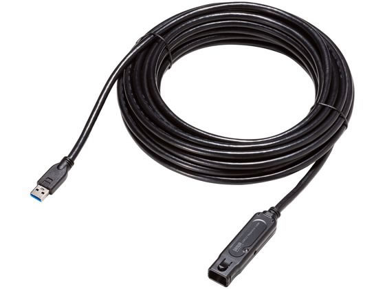 サンワサプライ USB3.2アクティブリピーターケーブル 10m 抜け止め