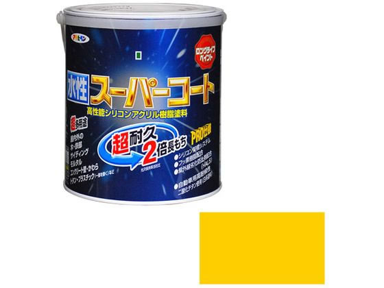 アサヒペン 水性スーパーコート 1.6L 黄色