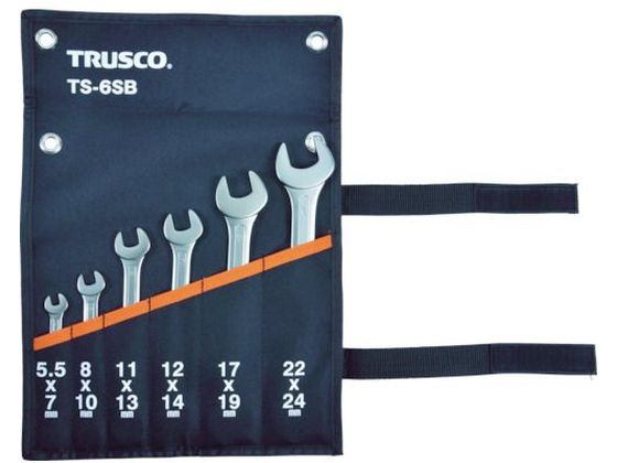 TRUSCO 両口スパナセット(6本組) TS-6SD TRUSCO 両口スパナセット(6本組) TS-6SD