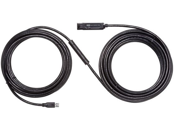 サンワサプライ USB3.2アクティブリピーターケーブル 15m 抜け止め