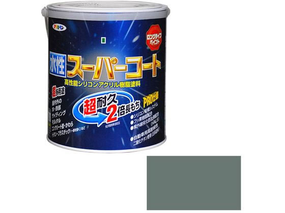 アサヒペン 水性スーパーコート 1.6L ライトグレー