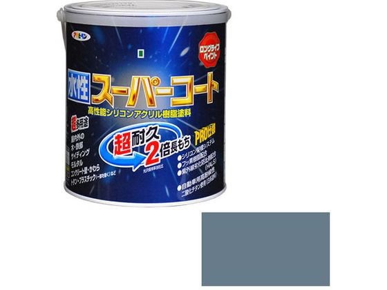 アサヒペン 水性スーパーコート 1.6L ブルーグレー