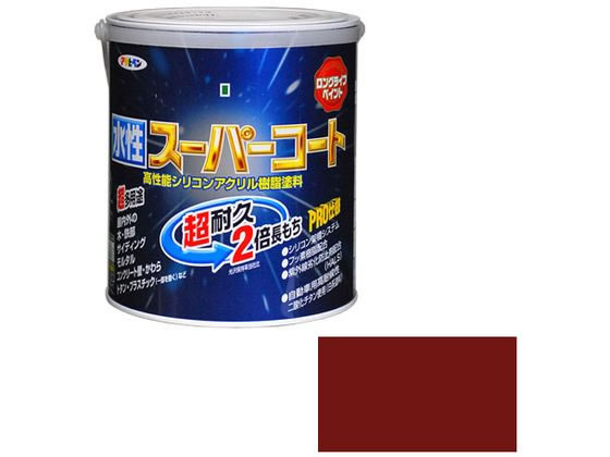 アサヒペン 水性スーパーコート 1.6L ブリックレッド