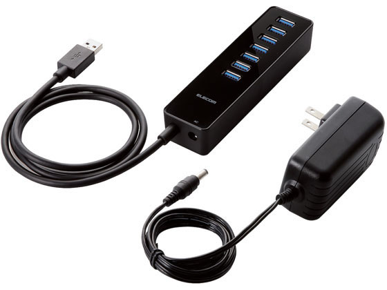 エレコム USB3.0ハブ マグネット セルフパワー 7ポート U3H-T719SBK エレコム USB3.0ハブ マグネット セルフパワー 7ポート U3H-T719SBK