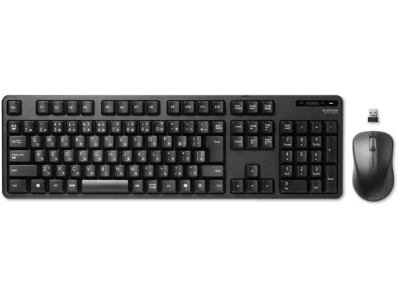 エレコム 無線フルキーボード&マウス メンブレン式 TK-FDM106MBK エレコム 無線フルキーボード&マウス メンブレン式 TK-FDM106MBK