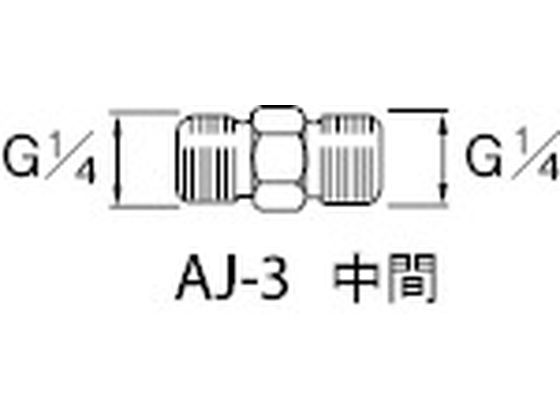 アネスト岩田 エアー用継手 中間 G1／4 AJ-3