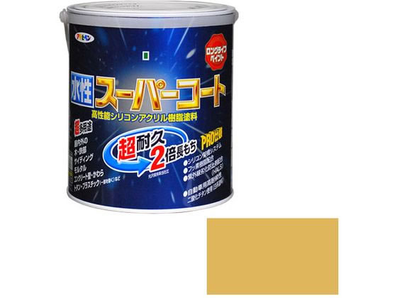 アサヒペン 水性スーパーコート 1.6L ハーベストイエロー