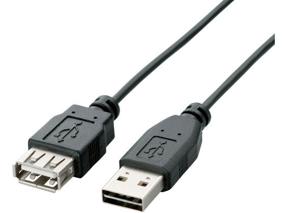 エレコム USB2.0延長ケーブル 両面挿し A-A 2.0m U2C-DE20BK