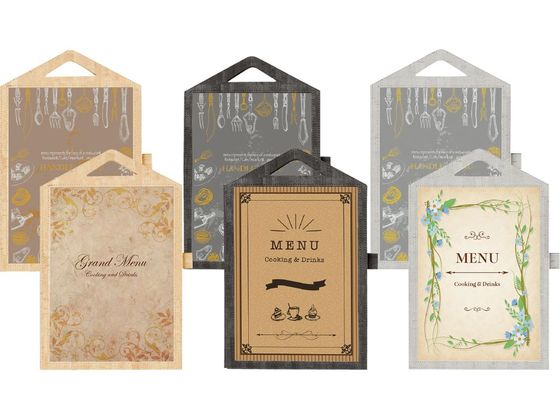 シンビ ハンドル付メニューブック 薄茶 CMB-2