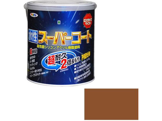 アサヒペン 水性スーパーコート 1.6L バーチブラウン