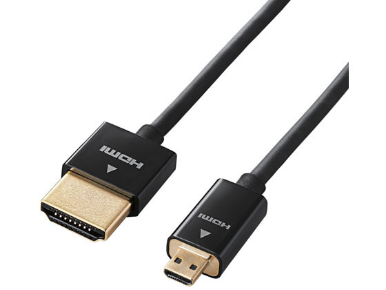 エレコム HDMIケーブル HDMI micro 超スリム 2m DGW-HD14SSU20BK エレコム HDMIケーブル HDMI micro 超スリム 2m DGW-HD14SSU20BK
