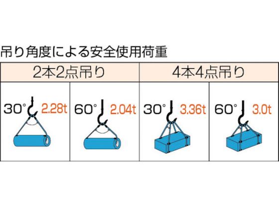 TRUSCO Wスリング Eタイプ 両端シンブル入り 12mm×2.5m 2869420が7,122 