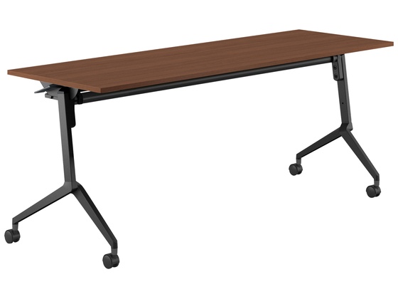 ●品番：ＦＬＦ−Ｋ１８０６ＫＮＳ−６ＡＶ５２●カラー／［天板］ブラウンウォールナット［脚］ブラック●外寸法／幅１８００×奥行６００×高さ７００ｍｍ●下肢空間寸法／幅１５８０×高さ５８２ｍｍ●棚寸法／幅